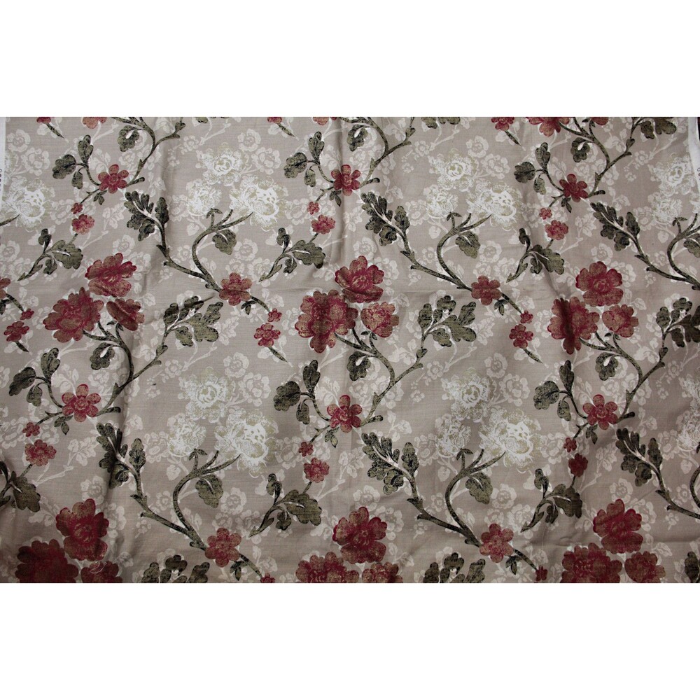 DESIGNERS GUILD Sanssouci Heavy Red Linen Fabric 3.8 Yards